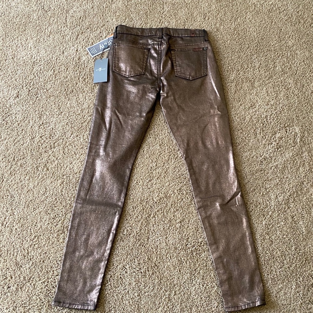 7 for all mankind metallic jeans size 26 - Picture 6 of 7